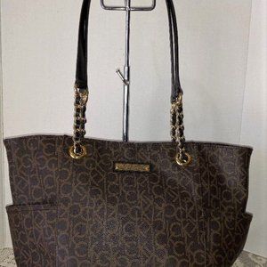 Calvin Klein Classic Monogram Tote: NEW LIKE CONDITION!!